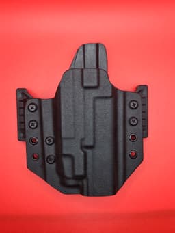 OWB (PANCAKE STYLE) LIGHT BEARING HOLSTER w/ NO WING LOOPS - product image