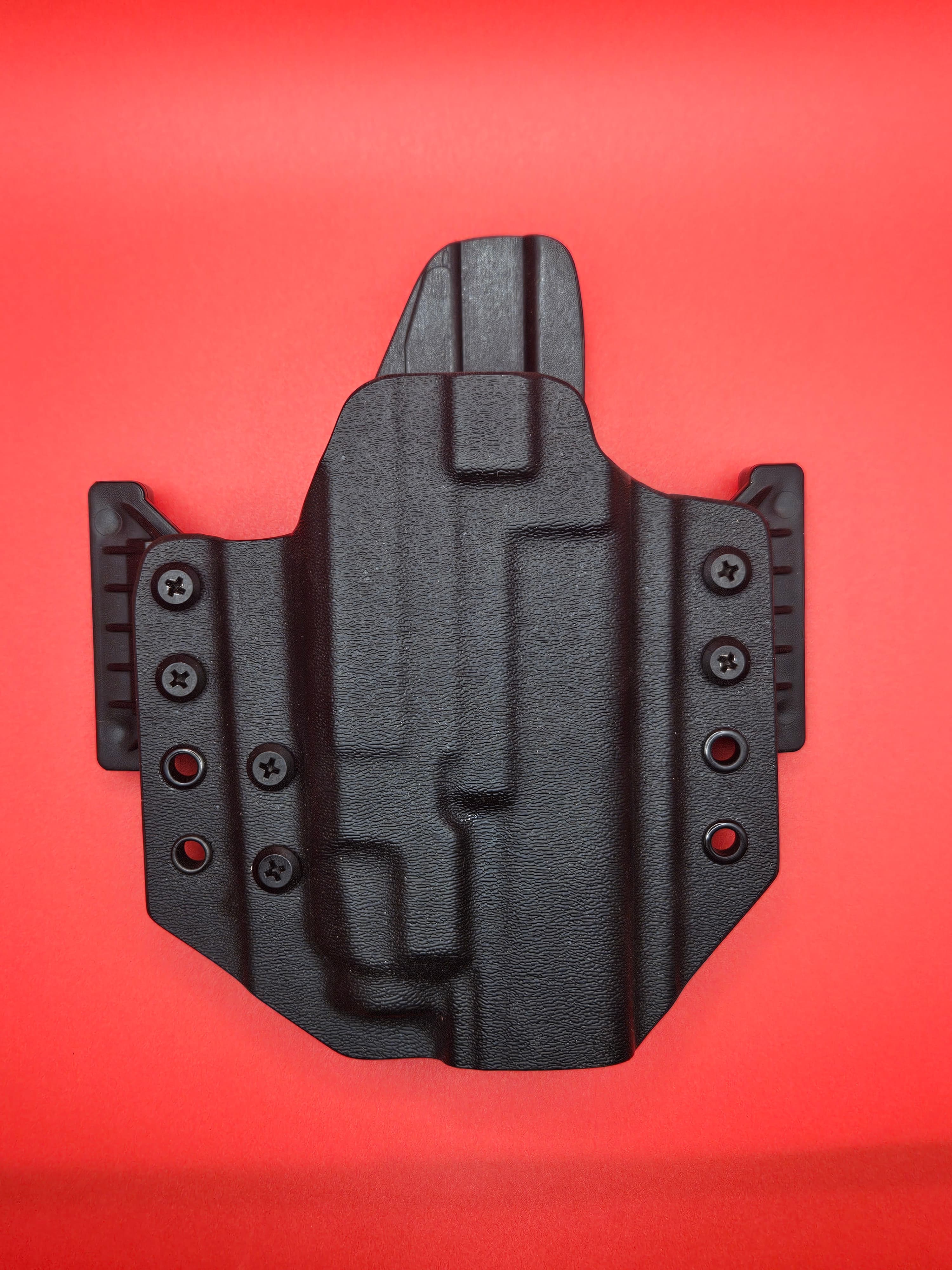 OWB (PANCAKE STYLE) LIGHT BEARING HOLSTER w/ NO WING LOOPS